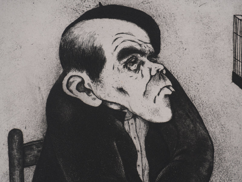 Enrique MARIN MUNOZ : Fantasmes en cage, Gravure originale signée