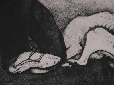 Enrique MARIN MUNOZ : Fantasmes en cage, Gravure originale signée