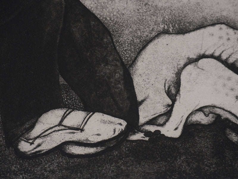 Enrique MARIN MUNOZ : Fantasmes en cage, Gravure originale signée