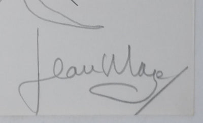 Jean MAZE : L'arbre aux écorces, Autographe et dessin original signé