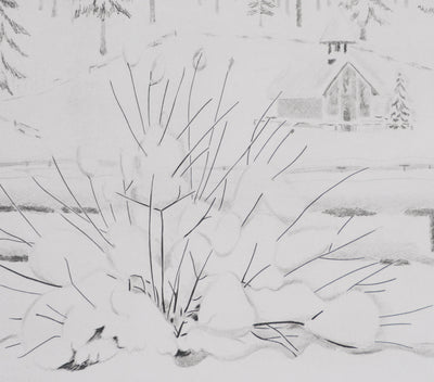 Camille COMBE : Fleurs de neige, Gravure originale signée