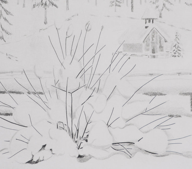 Camille COMBE : Fleurs de neige, Gravure originale signée