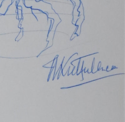 Prince Nicolas KRETZULESCO : L'arbre royal, Autographe et dessin original signé