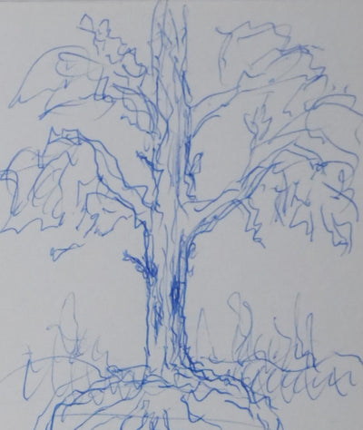 Prince Nicolas KRETZULESCO : L'arbre royal, Autographe et dessin original signé