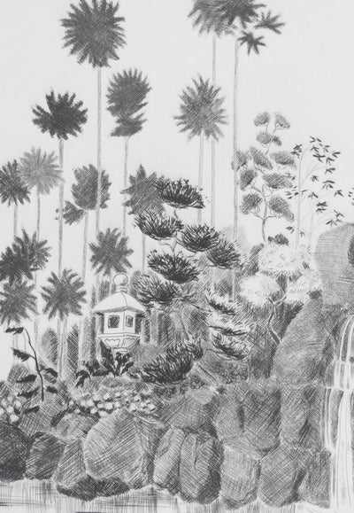 Camille COMBE : Cascade, Gravure originale signée