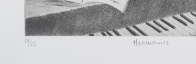 Camille COMBE : Harmonies, Gravure originale signée