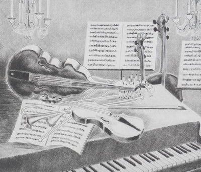 Camille COMBE : Harmonies, Gravure originale signée