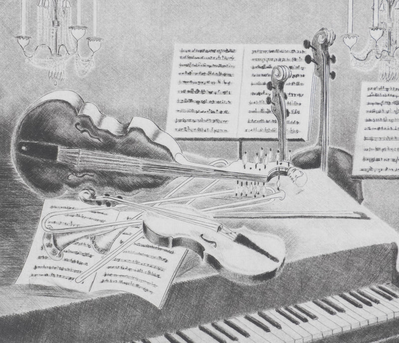 Camille COMBE : Harmonies, Gravure originale signée