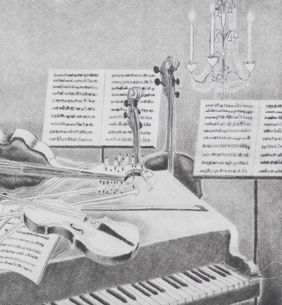Camille COMBE : Harmonies, Gravure originale signée