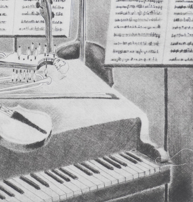 Camille COMBE : Harmonies, Gravure originale signée