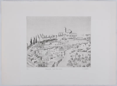 Camille COMBE : Grenade hors-les-murs, Gravure originale signée