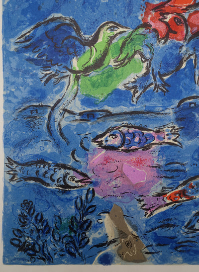 Marc CHAGALL : Ruben, L'eau, les cieux et le soleil, Lithographie originale (photo de détail 2) - Crédit photo : Galerie Art.Paris