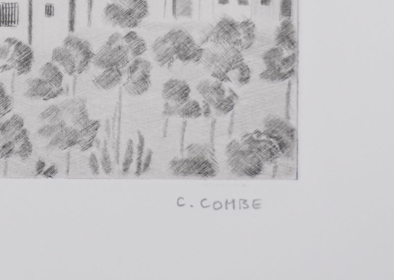 Camille COMBE : Grenade hors-les-murs, Gravure originale signée