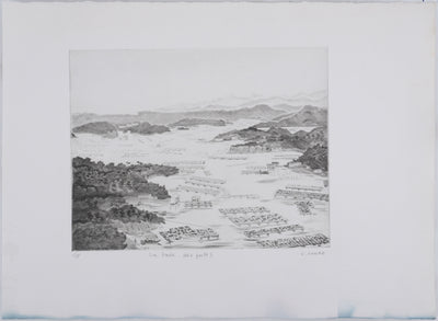 Camille COMBE : La baie des perles, Gravure originale signée
