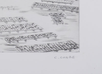 Camille COMBE : La baie des perles, Gravure originale signée