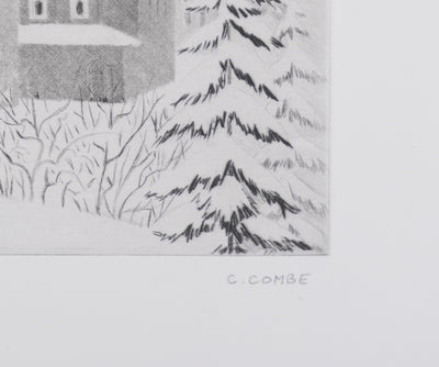 Camille COMBE : Musique russe, Gravure originale signée