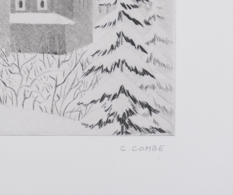 Camille COMBE : Musique russe, Gravure originale signée