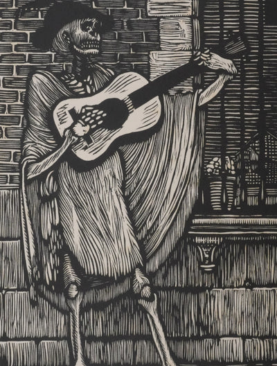 Louis JOU : Le squelette, Gravure originale signée