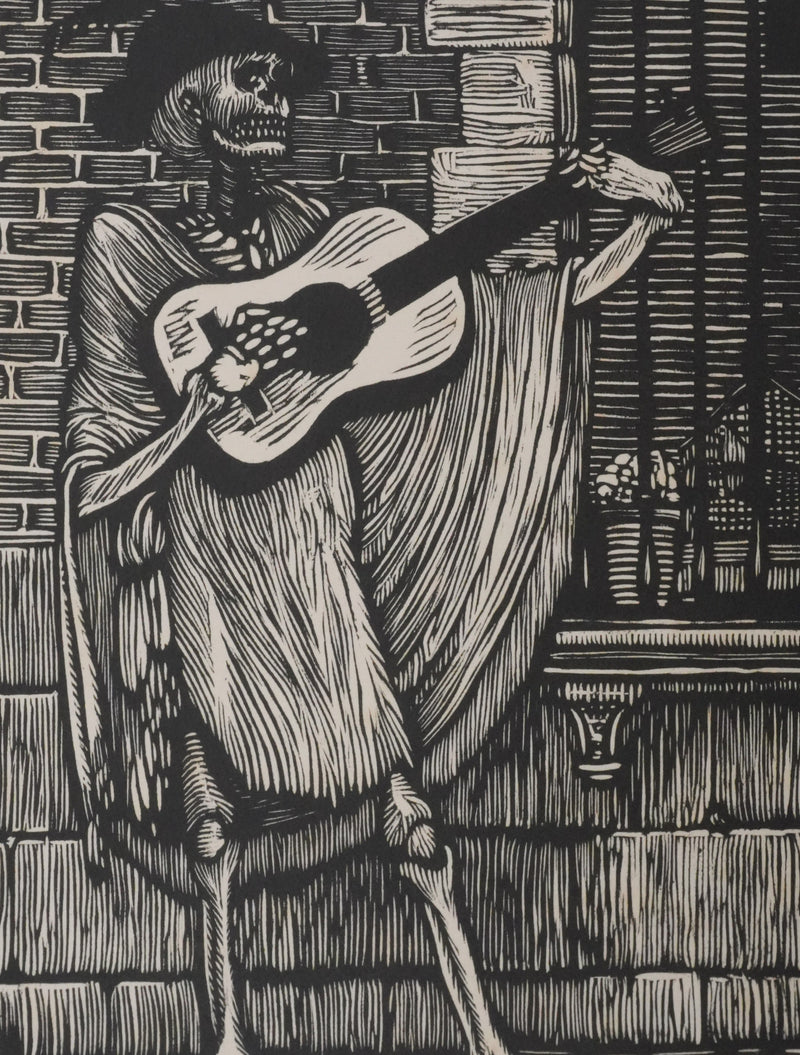 Louis JOU : Le squelette, Gravure originale signée