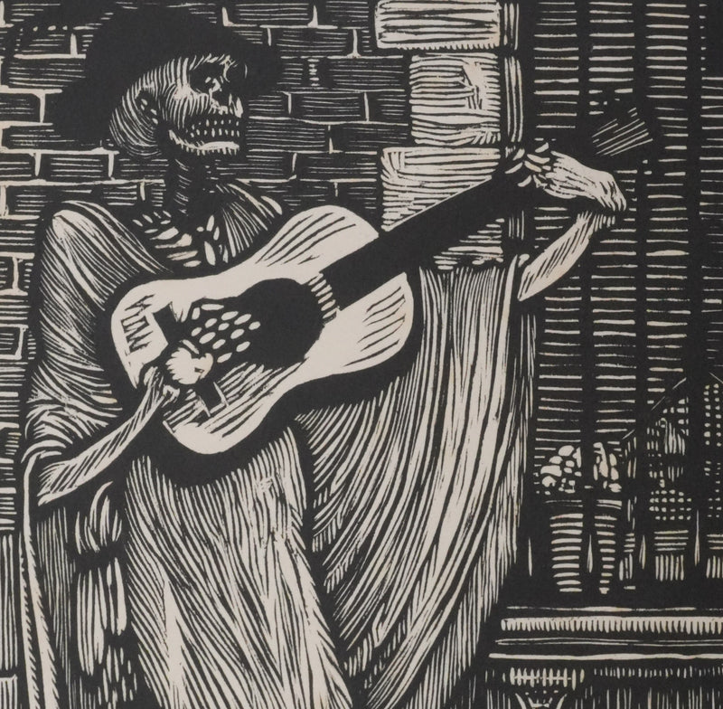 Louis JOU : Le squelette, Gravure originale signée