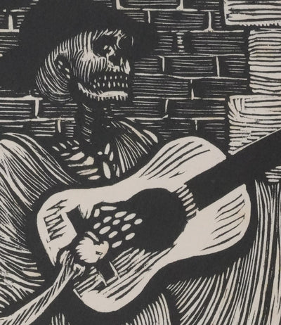 Louis JOU : Le squelette, Gravure originale signée