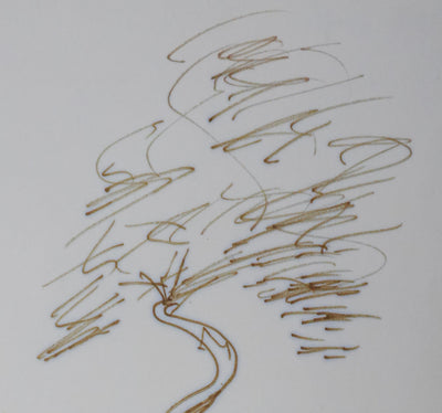 Noëlle GREFFE : L'arbre poétique, Autographe et dessin original signé