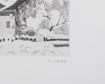 Camille COMBE : Un jour à Mittenwald, Gravure originale signée