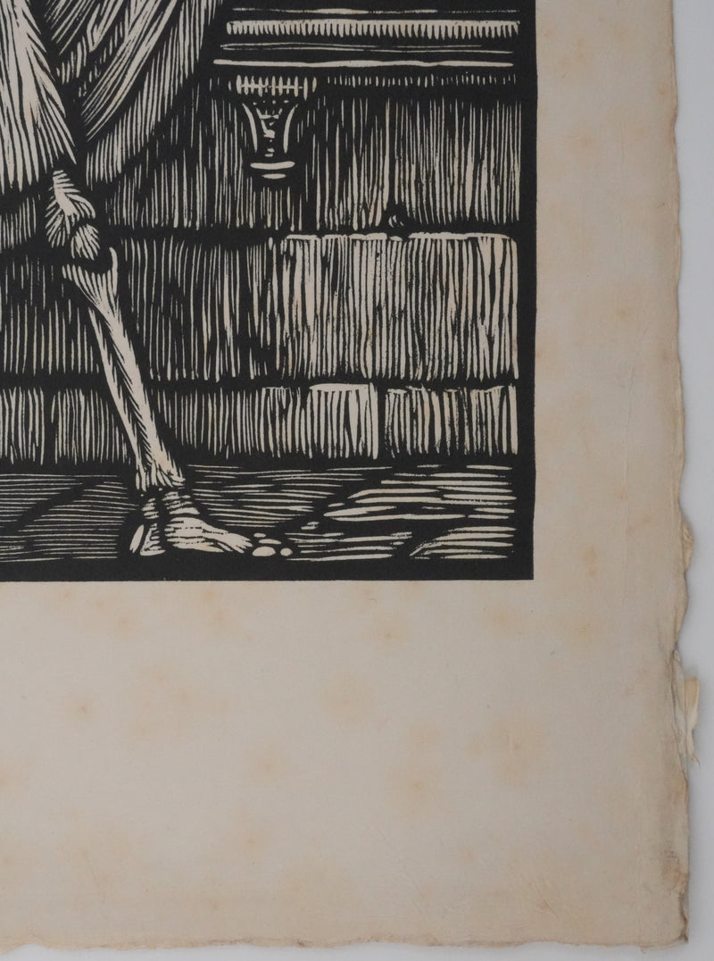 Louis JOU : Le squelette, Gravure originale signée