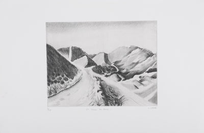 Camille COMBE : De dune en dune, Gravure originale signée