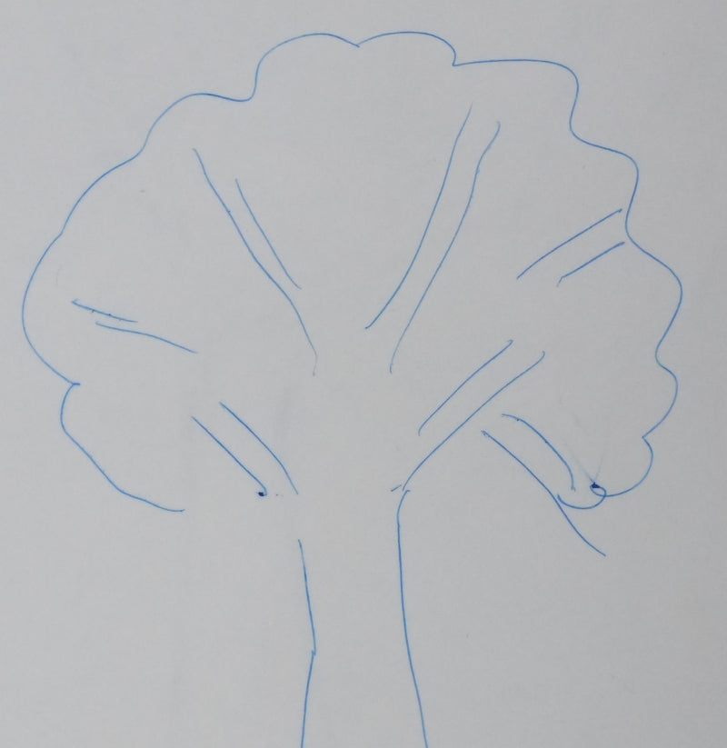 Jean HOUGRON : Le grand arbre, Autographe et dessin original signé
