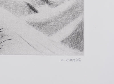 Camille COMBE : De dune en dune, Gravure originale signée