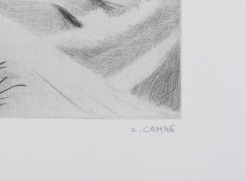 Camille COMBE : De dune en dune, Gravure originale signée
