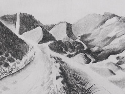 Camille COMBE : De dune en dune, Gravure originale signée