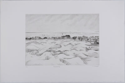 Camille COMBE : Vue sur Waldorf, Gravure originale signée