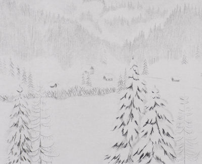 Camille COMBE : Les forêts s'estompent, Gravure originale signée