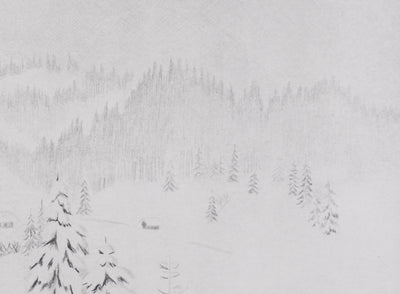 Camille COMBE : Les forêts s'estompent, Gravure originale signée