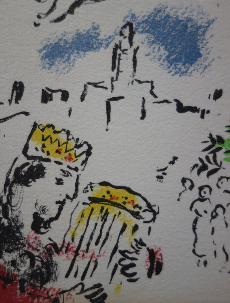 Marc CHAGALL : Le Roi David à la harpe et à l&
