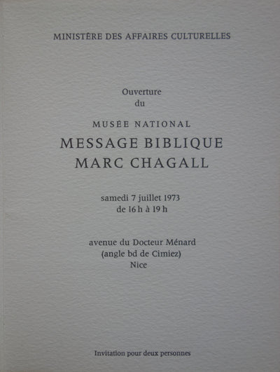 Marc CHAGALL : Le Roi David à la harpe et à l'ange, Lithographie originale