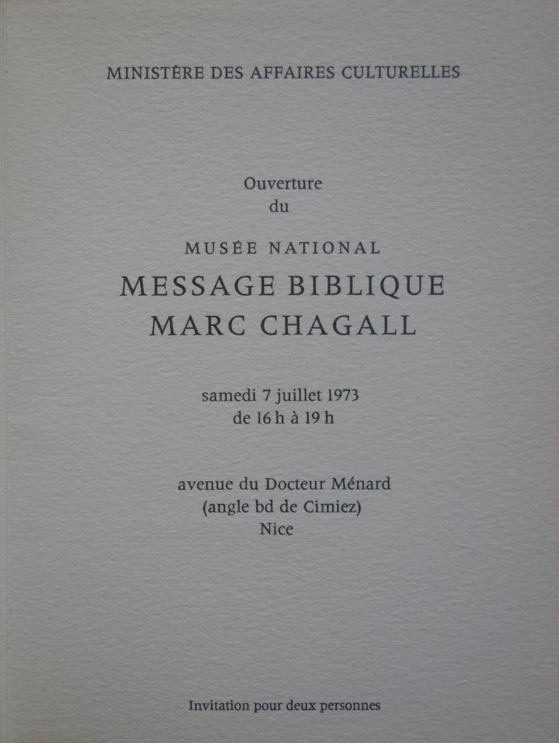 Marc CHAGALL : Le Roi David à la harpe et à l&