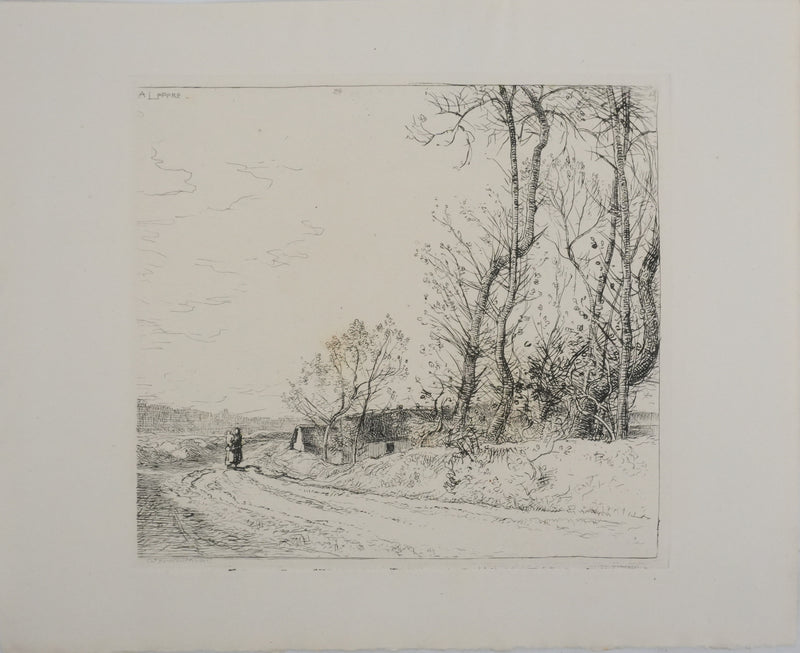 Auguste LEPERE : Balade à la campagne, Gravure originale signée
