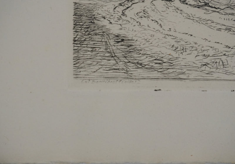 Auguste LEPERE : Balade à la campagne, Gravure originale signée