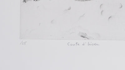 Camille COMBE : Conte d'hiver, Gravure originale signée