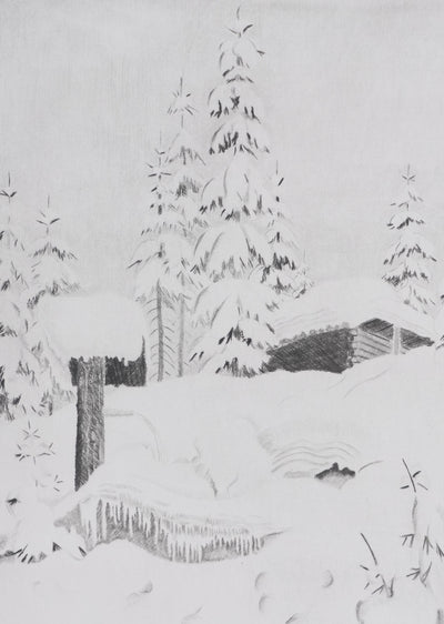 Camille COMBE : Conte d'hiver, Gravure originale signée