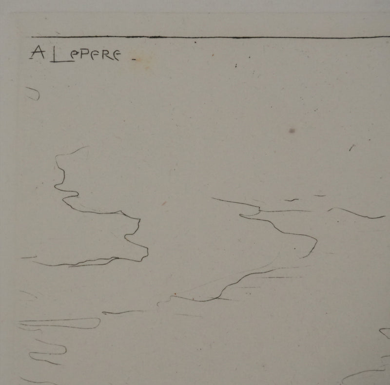 Auguste LEPERE : Balade à la campagne, Gravure originale signée