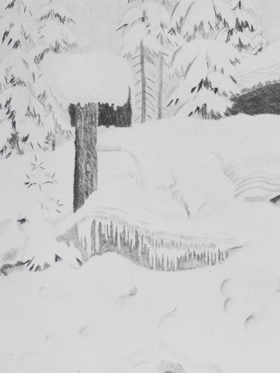 Camille COMBE : Conte d'hiver, Gravure originale signée