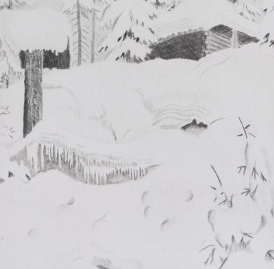 Camille COMBE : Conte d'hiver, Gravure originale signée