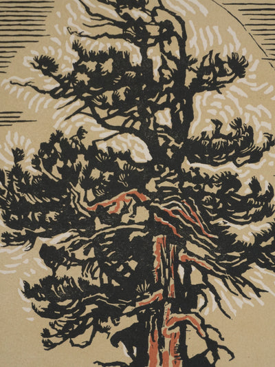François-Louis SCHMIED : Le sapin (camaïeu), Gravure originale signée