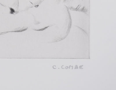 Camille COMBE : De neige emmitouflés, Gravure originale signée