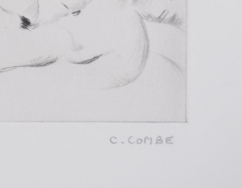 Camille COMBE : De neige emmitouflés, Gravure originale signée
