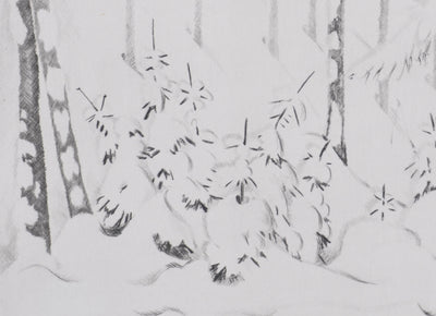 Camille COMBE : De neige emmitouflés, Gravure originale signée